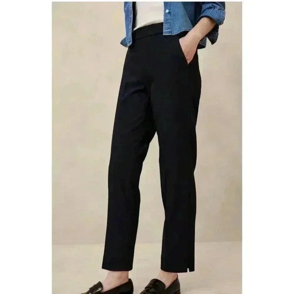 NWT Banana Republic Women's Pull-On Tapered Pants, Black 6P, Pockets MSRP $90 - Picture 2 of 12